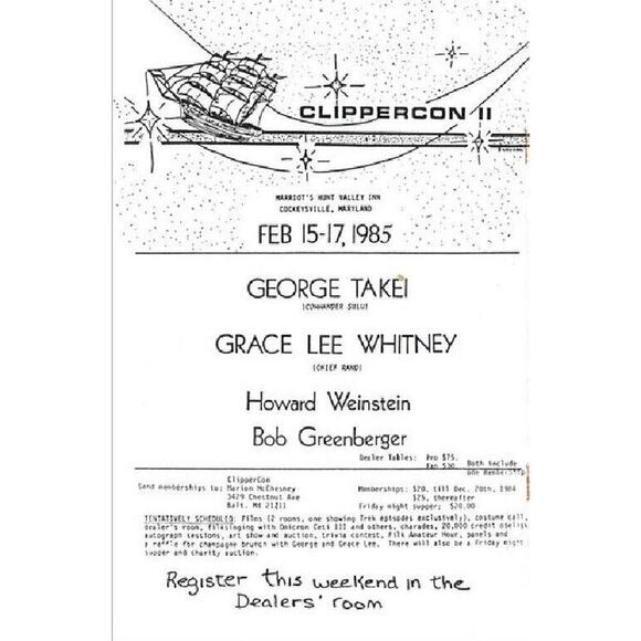 Vtg 1985 Clippercon II Star Trek Sci Fi Convention Sz XL Single Stitch T Shirt - Picture 8 of 10